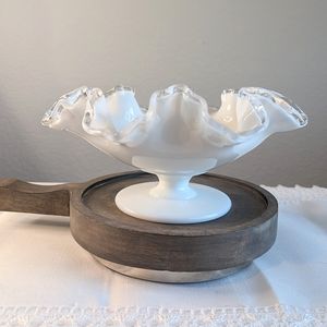 Fenton Silver Crest Low Footed Comport